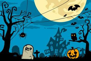 landscape background for composing Halloween day vector