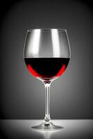 a glass of red wine isolated on white background. ai generative photo