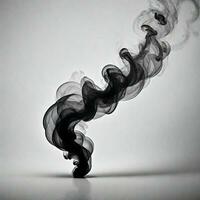 abstact black smoke isolated on a white background. ai generative photo