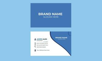 Blue Stylish Business Card Template Pro Vector