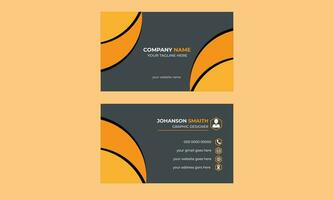Creative and Modern Business Card Template With Double-Sides For Advertising Free Vector