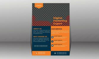 Corporate flyer design template vector