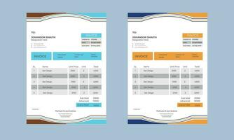 Orange Invoice Template Simple free Vector