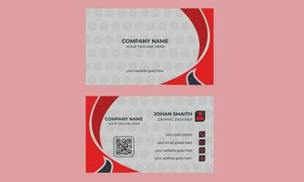 Red graphic design business card Pro Vector