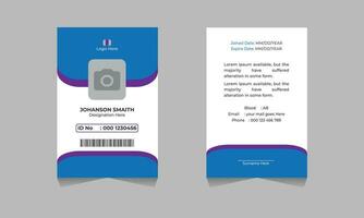 simple Id card template design Free Vector