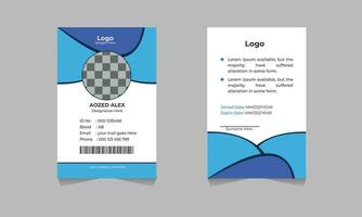 Simple Id card Template Design With Vector File Free Vector