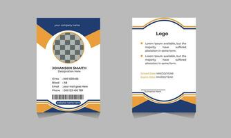 Simple Id card Template Design With Vector File Free Vector