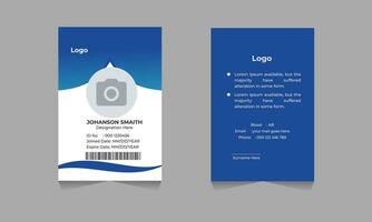 Simple Id card Template Design With Vector File Free Vector