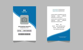 Simple Id card Template Design With Vector File Free Vector