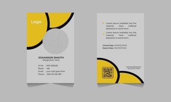 Modern Clean ID Card Template Free Vector