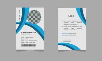 Simple Id card Template Design With Vector File Free Vector