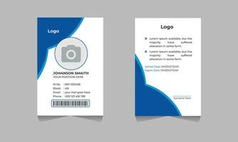 Simple Id card Template Design With Vector File Free Vector