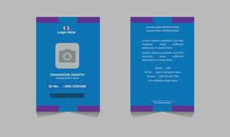 Creative Business id card template with photo Free Vector