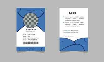 Simple Id card Template Design With Vector File Free Vector