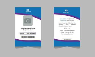 simple Id card template design with vector Free Vector