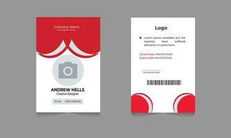 Simple Id card Template Design With Vector File Free Vector