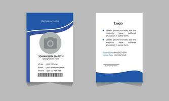 Simple Id card Template Design With Vector File Free Vector