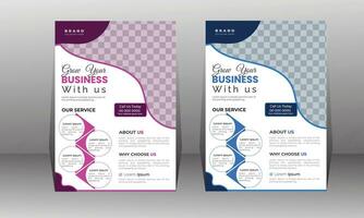 Creative corporate business flyer template design vector