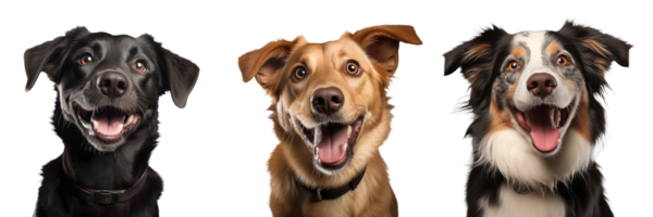 Cute playful and adroable dog transparent background AI Generative png