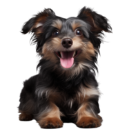 mignonne espiègle et adorable chien transparent Contexte ai génératif png