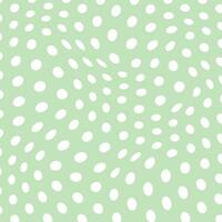 modern simple abstract seamlees white color polka dot distort wavy pattern art work on impressionism lite green color background vector
