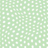 modern simple abstract seamlees white color polka dot distort wavy pattern art work on impressionism lite green color background vector