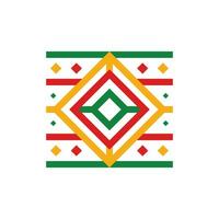 Black History Month Ethnic Pattern and Frame Element Design Collection vector