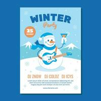 Winter Party Poster Flyer vector