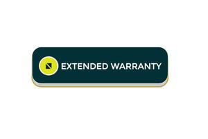 new extended warranty news website, click button, level, sign, speech, bubble  banner, vector