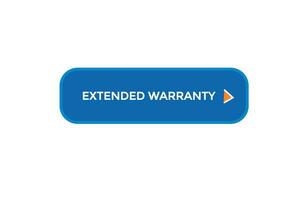 new extended warranty news website, click button, level, sign, speech, bubble  banner, vector