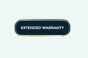 new extended warranty news website, click button, level, sign, speech, bubble  banner, vector