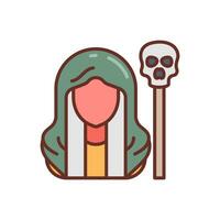 Necromancer icon in vector. Illustration vector