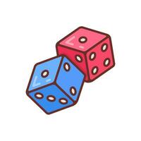 Dice icon in vector. Illustration vector