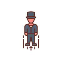 Levitation icon in vector. Illustration vector