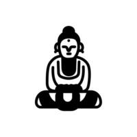 Buddah icon in vector. Illustration vector