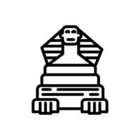 Giza Sphinx icon in vector. Illustration vector