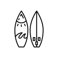 Surfboard icon in vector. Illustration vector