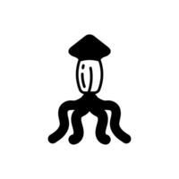 Squid icon in vector. Illustration vector