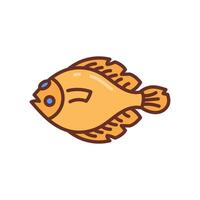 Flounder icon in vector. Illustration vector