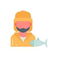 Fisherman icon in vector. Illustration vector