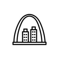 Gateway Arch icon in vector. Illustration vector