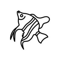 Angel Fish icon in vector. Illustration vector