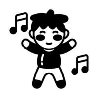 Dancing icon in vector. Illustration vector