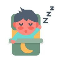 Sleeping icon in vector. Illustration vector