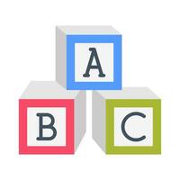 ABC Blocks icon in vector. Illustration vector