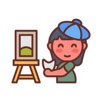 Drawing icon in vector. Illustration vector