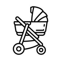 Stroller icon in vector. Illustration vector