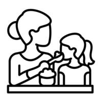 Feeding icon in vector. Illustration vector