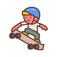 Skateboarding icon in vector. Illustration vector