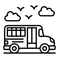 School Bus icon in vector. Illustration vector